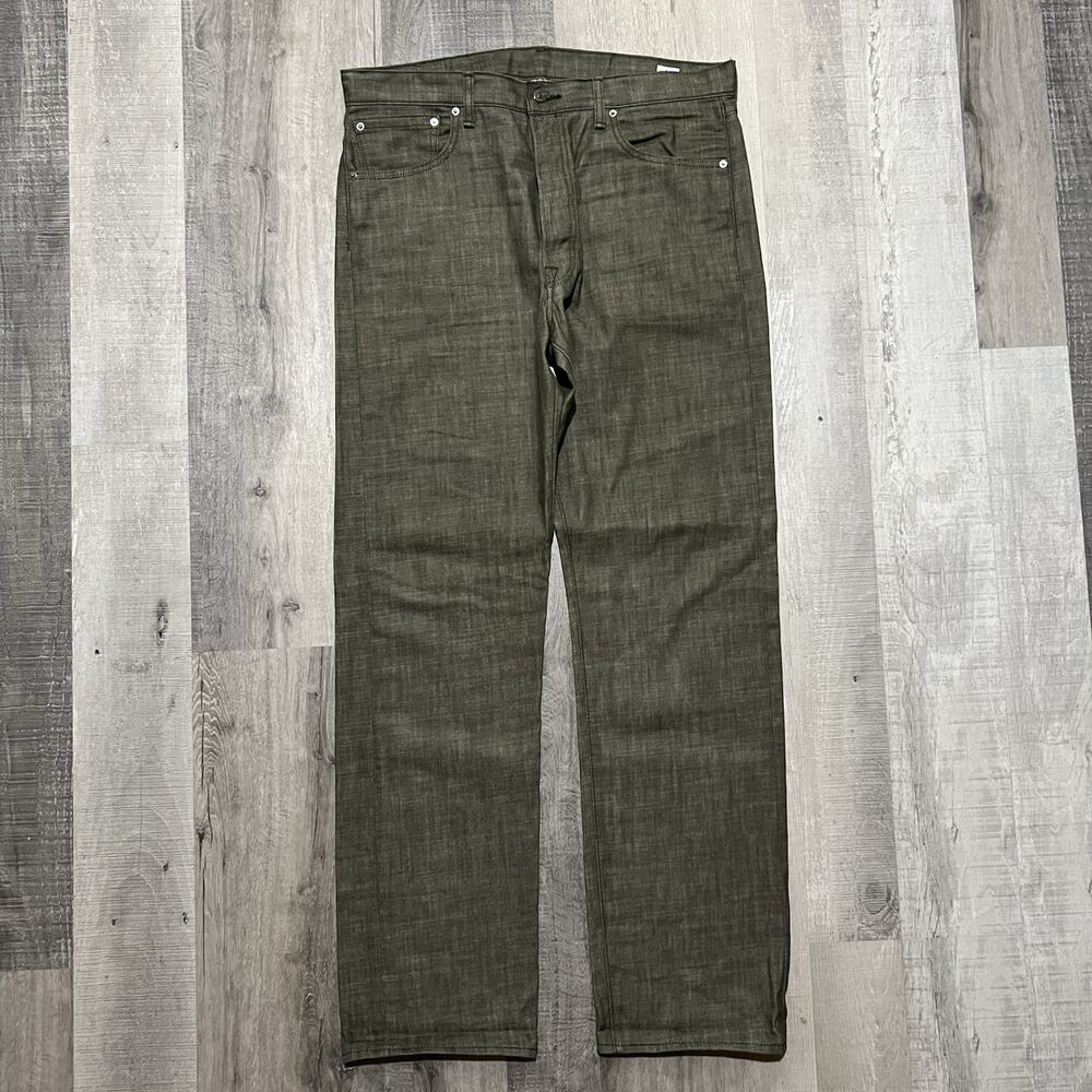 Levis 501 White Oak Cone Denim Jeans Green Mens 38 Button Fly Denim